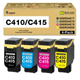 GENUINE XEROX CYAN STANDARD CAPACITY TONER CARTRIDGE FOR THE XEROX C410 (USE & R