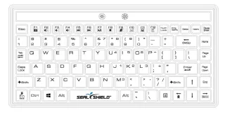 SEAL GLOW SILICONE WIRED KEYBOARD EDGE ILLUMINATED KEYS- DISHWASHER SAFE - US-EN