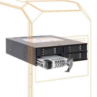 TOUGHARMOR MB994SP-4S METAL 4X  2.5 MOBILE RACK