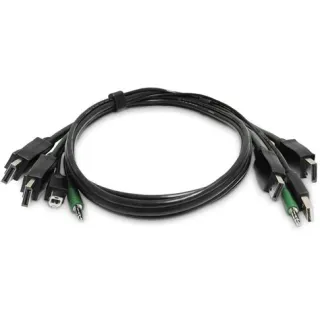 6FT DUAL-DP KVM CABLE -         USB 2.0 3.5MM AUDIO TAA