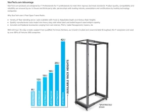 15U OPEN FRAME SERVER RACK      4 POST NETWORK EQUIPMENT RACK