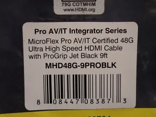 9FT MICROFLEX 48G 8K HDMI CABLE JET BLACK PROGRIP HDMI