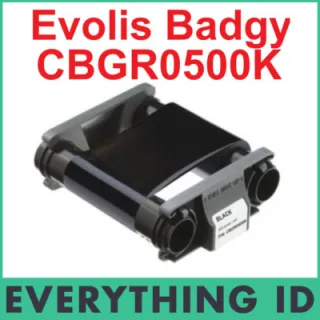 BADGY100/200 BLACK RIBBON BLK   RIB 500 PRINTS FOR BADGY100  200